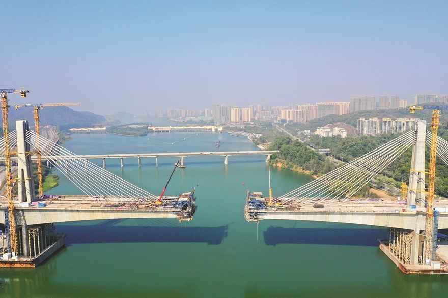 河源hdpe电力管 位于惠州的世界最宽四线无砟轨道矮塔斜拉桥挂索 河源hdpe电力管 位于惠州的世界最宽四线无砟轨道矮塔斜拉桥挂索