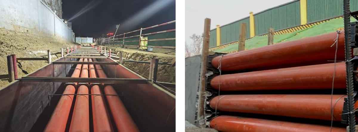 浇筑电力排管 电力排管施工工艺——混凝土包封的多层管道施工 浇筑电力排管 电力排管施工工艺——混凝土包封的多层管道施工